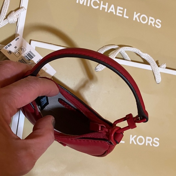 Michael Kors KYLA bag crimson leather charm - Picture 5 of 9